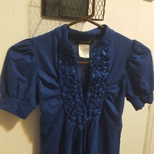 Blue dressy blouse